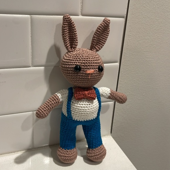 Handcrafted Bunny Doll Amigurumi Spring Easter Kids Toy Figure - Picture 5 of 8